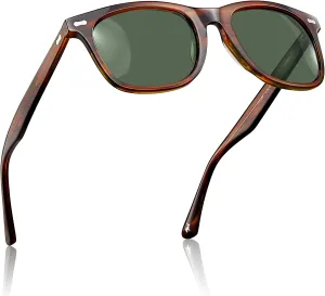CARFIA Square Polarized Sunglasses for Men UV400 Protection Retro Acetate Italian Hand-crafted Driving Shades
