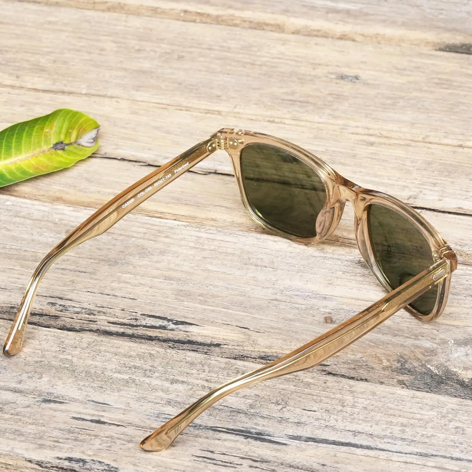 CARFIA Square Polarized Sunglasses for Men UV400 Protection Retro Acetate Italian Hand-crafted Driving Shades