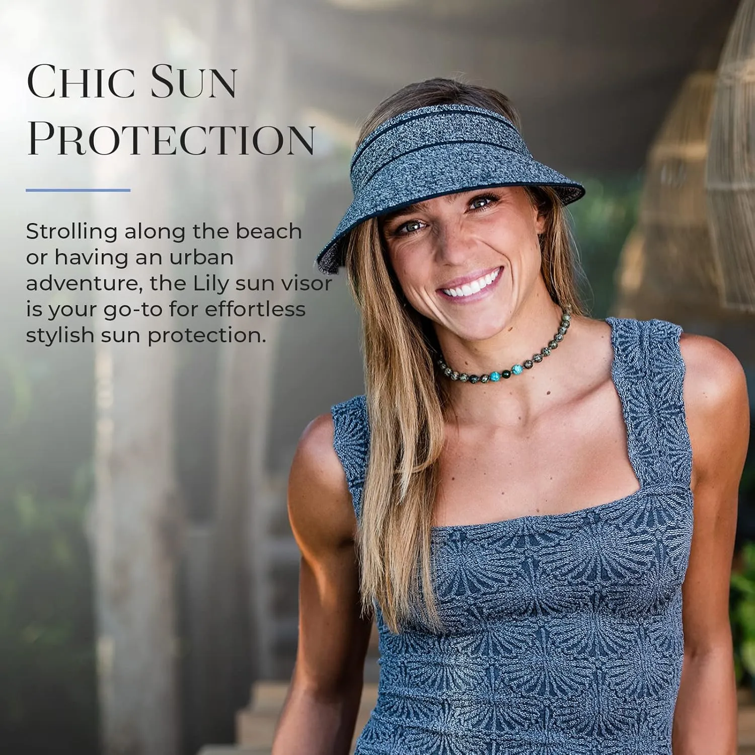 CARKELLA by Wallaroo – Women’s Lily Sun Visor – Wide Brim, Packable, Lightweight and Adjustable Sizing for Medium Crown Sizes