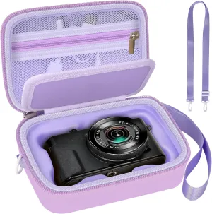 Case for Canon PowerShot SX740/ SX720/ G7X Mark III/ Mark II/ 4K Digital Camera, Point and Shoot Camera Bag With Padded Divider Holds SD Cards, Mesh Pocket for Usb Cable, Accessories-Pink(Box Only)