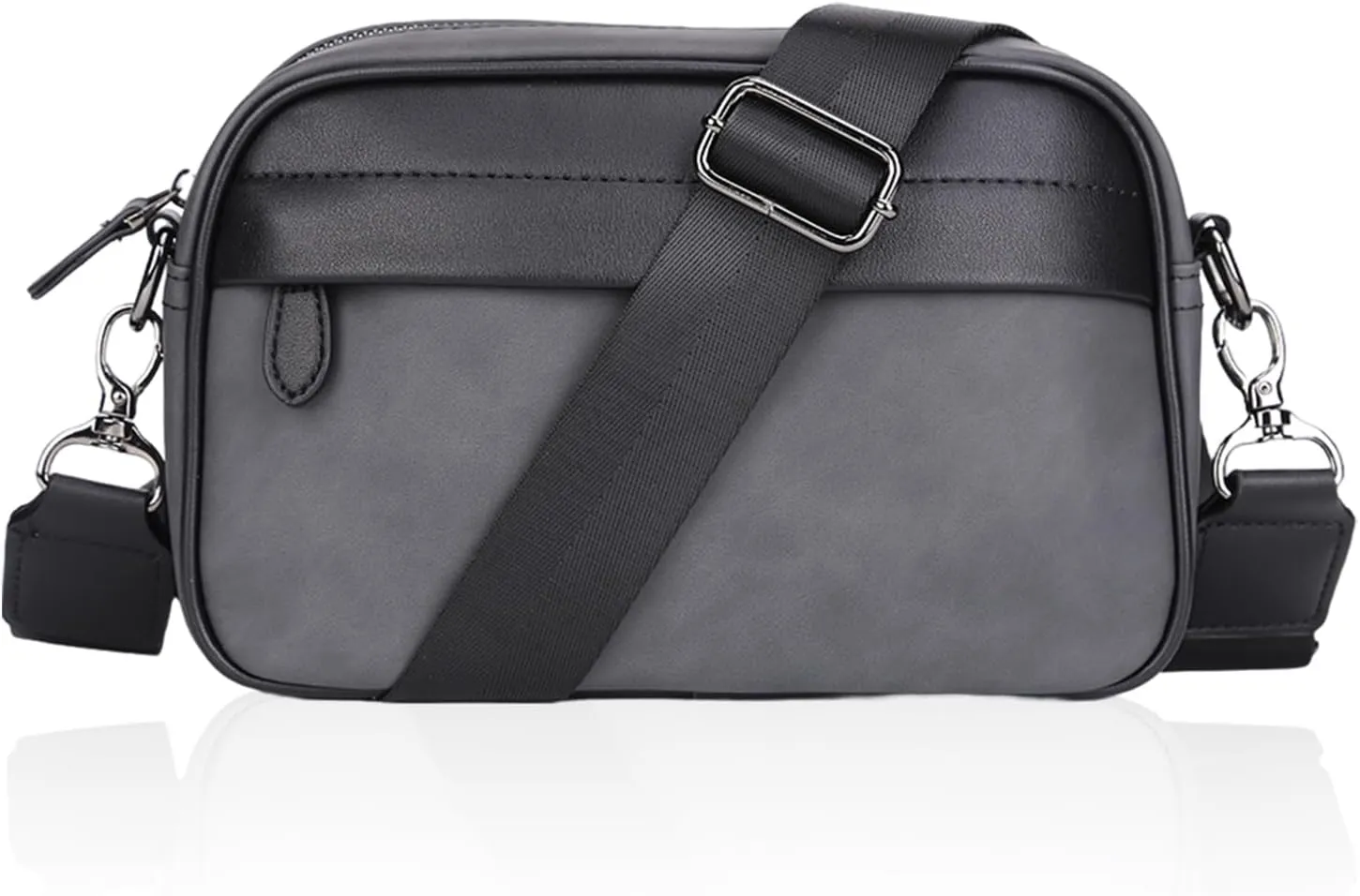 Casual Business Men Shoulder Bag Wide Strap Men Shoulder Crossbody Bag Small Square Plaid Designer for Travel Work