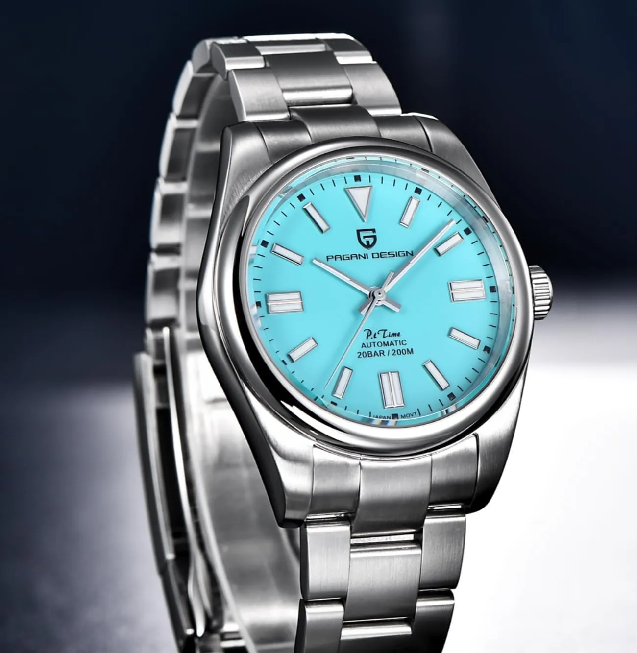 CEYADG Pagani Design Watches for Men Automatic Mechanical GMT 42mm Sport Waterproof Stainless Steel Sapphire Glass Wrist Watch