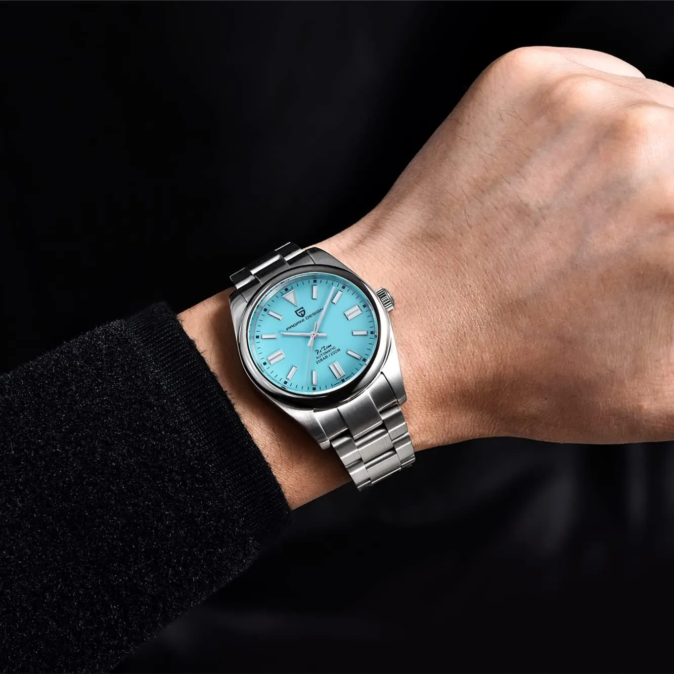 CEYADG Pagani Design Watches for Men Automatic Mechanical GMT 42mm Sport Waterproof Stainless Steel Sapphire Glass Wrist Watch