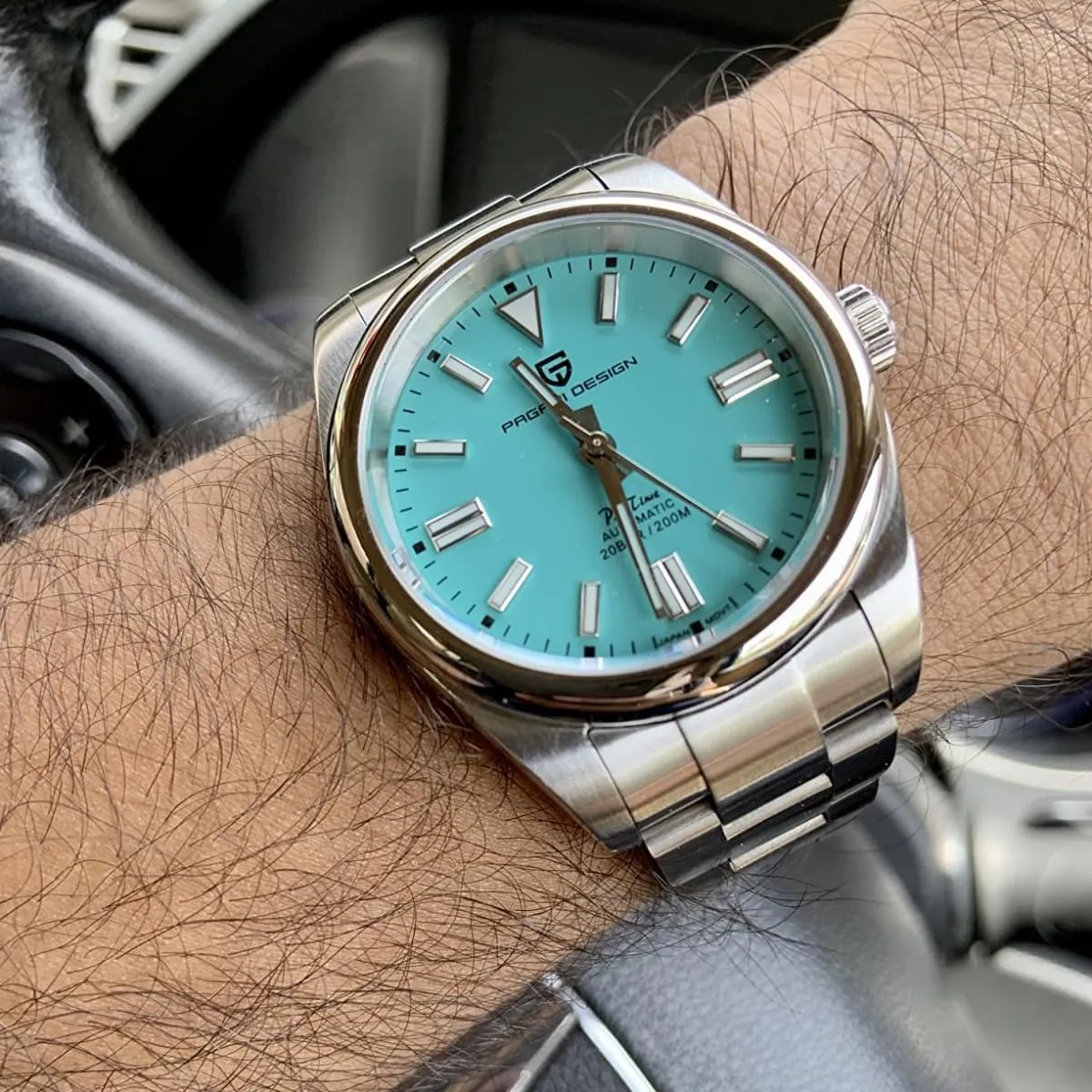 CEYADG Pagani Design Watches for Men Automatic Mechanical GMT 42mm Sport Waterproof Stainless Steel Sapphire Glass Wrist Watch