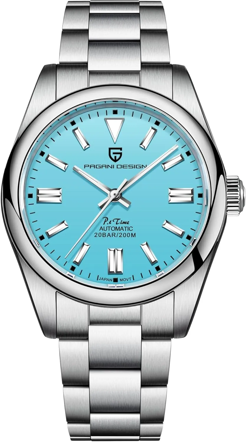 CEYADG Pagani Design Watches for Men Automatic Mechanical GMT 42mm Sport Waterproof Stainless Steel Sapphire Glass Wrist Watch