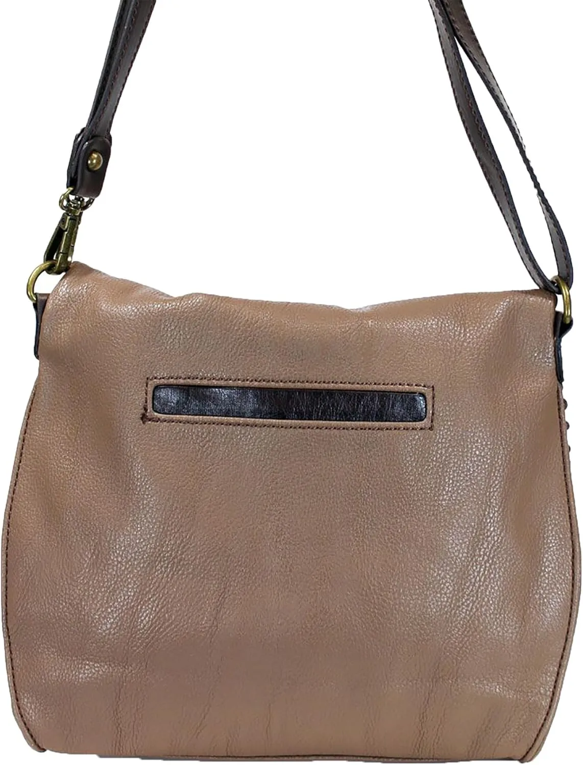 Chala Charming Crossbody Bag Shoulder Handbag With Flap Top and Zipper Brown
