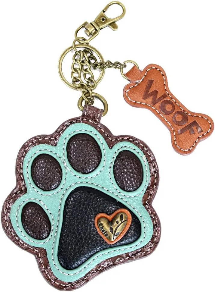 CHALA Charming Flap and Zipper Cross-Body Purse or Shoulder Handbag with Keyfob -Teal