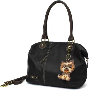 CHALA Handbags Charming Crossbody or Shoulder Convertible Large Chala Purse - BLACK