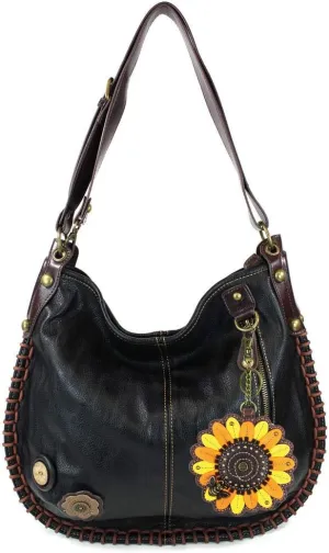 CHALA Handbags Charming Crossbody or Shoulder Convertible Large Chala Purse - BLACK