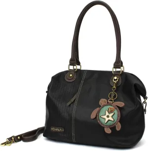 CHALA Handbags Charming Crossbody or Shoulder Convertible Large Chala Purse - BLACK