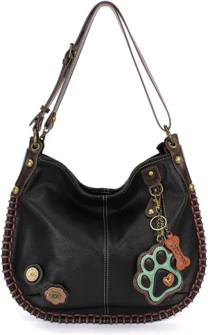 CHALA Handbags Charming Crossbody or Shoulder Convertible Large Chala Purse - BLACK