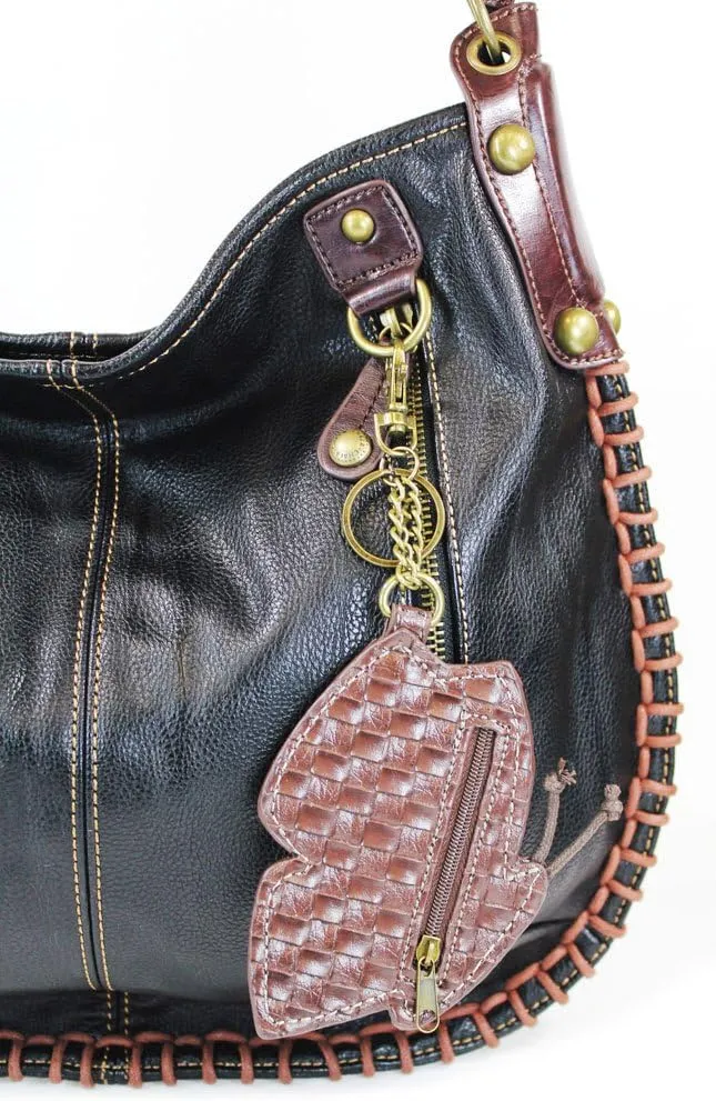 CHALA Handbags Charming Crossbody or Shoulder Convertible Large Chala Purse - BLACK