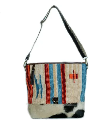 CHALLENGER Women Canvas Handwoven Brown Leather Handbag Tote Purse 17RT2121