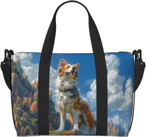 charming Australian Shepherd print Travel Duffel Bag, Sports Tote Gym Bag, Swim Pool Bag Large Shoulder Tote Bag for Beach Weekender, 202-406-121