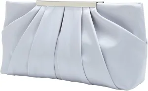 CHARMING TAILOR Clutch Evening Bag Elegant Pleated Satin Formal Handbag Simple Classy Purse for Women