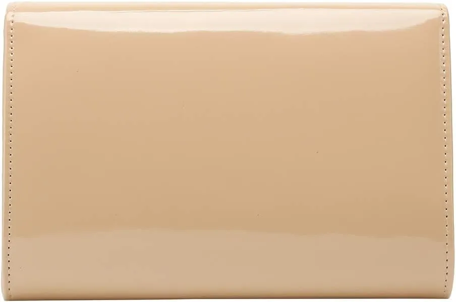 CHARMING TAILOR Patent Leather Flap Clutch Classic Elegant Evening Bag Chic Dress Purse