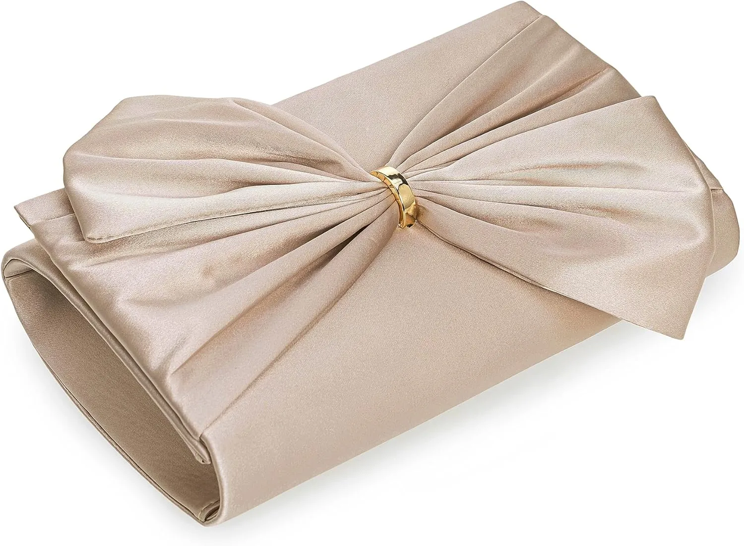 CHARMING TAILOR Satin Bow Formal Bag Women Evening Purse Elegant Clutch Handbag Wedding/Prom/Party