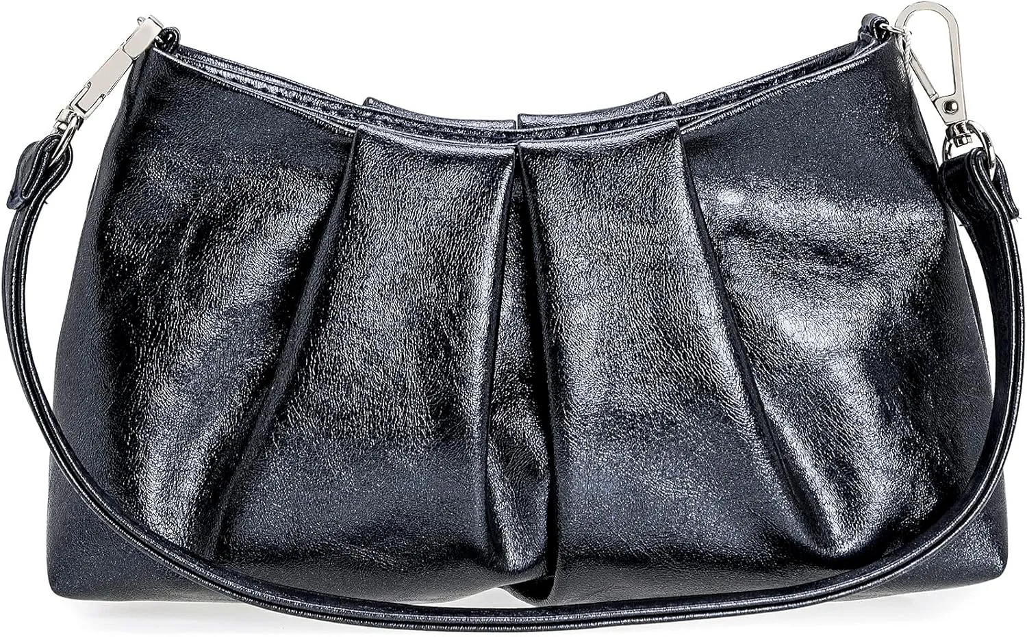 CHARMING TAILOR Women Clutch Bag Dressy Formal Handbag Pleated PU Clutch Purse for Cocktail Prom Wedding Party