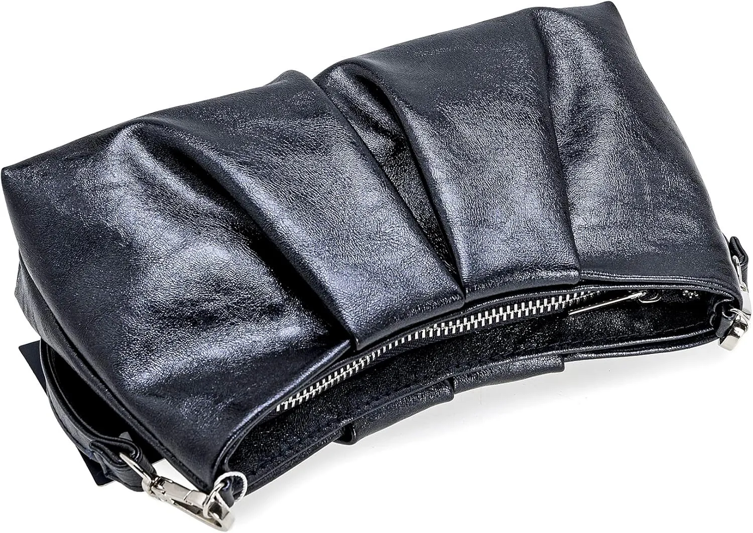 CHARMING TAILOR Women Clutch Bag Dressy Formal Handbag Pleated PU Clutch Purse for Cocktail Prom Wedding Party