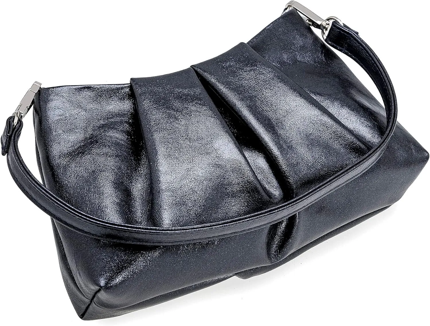 CHARMING TAILOR Women Clutch Bag Dressy Formal Handbag Pleated PU Clutch Purse for Cocktail Prom Wedding Party