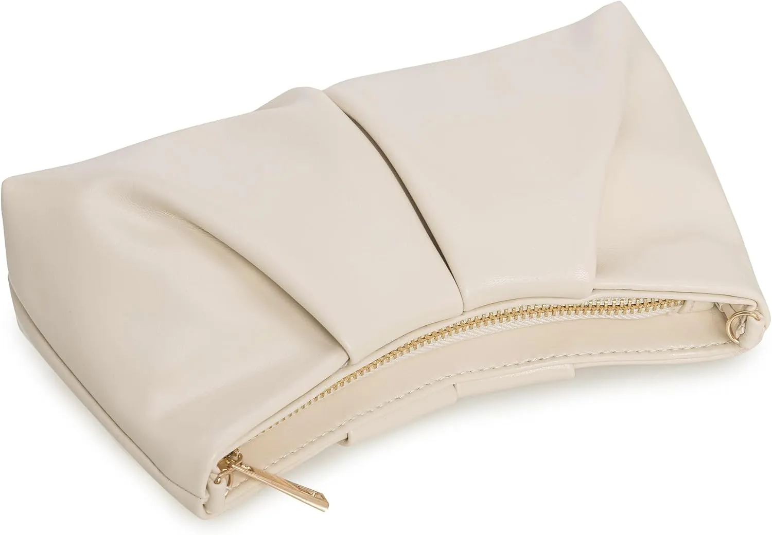 CHARMING TAILOR Women Clutch Bag Dressy Formal Handbag Pleated PU Clutch Purse for Cocktail Prom Wedding Party