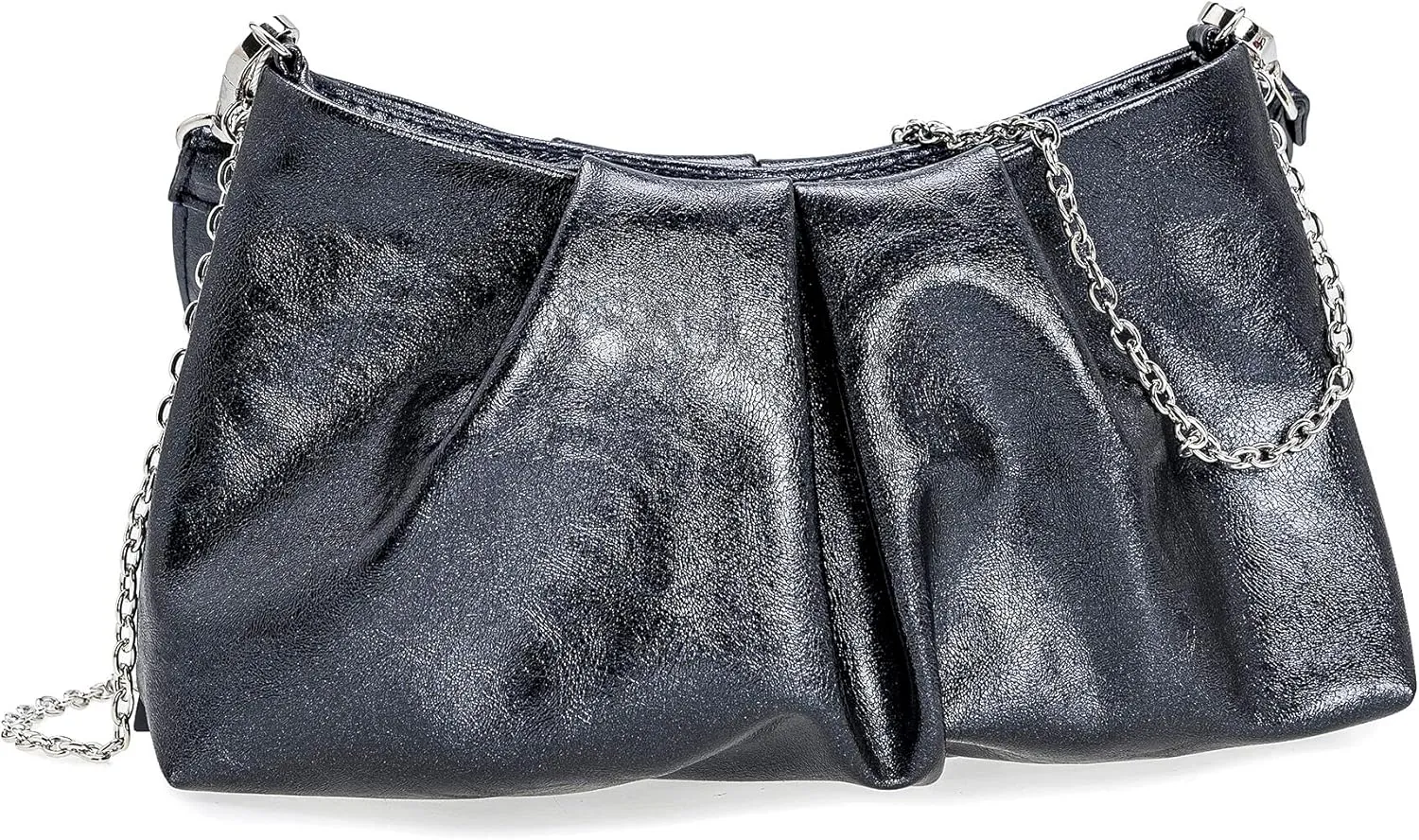 CHARMING TAILOR Women Clutch Bag Dressy Formal Handbag Pleated PU Clutch Purse for Cocktail Prom Wedding Party