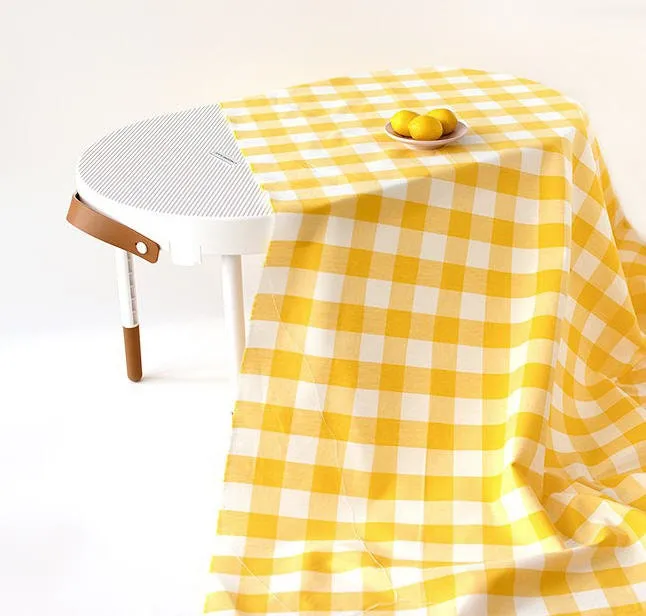 Checker Cotton Fabric, 3 cm Plaid, Gingham Check, Yarn Dyed - Yellow, Red, Navy, Blue, Green or Indi Pink - Fabric By the Yard 178984-3