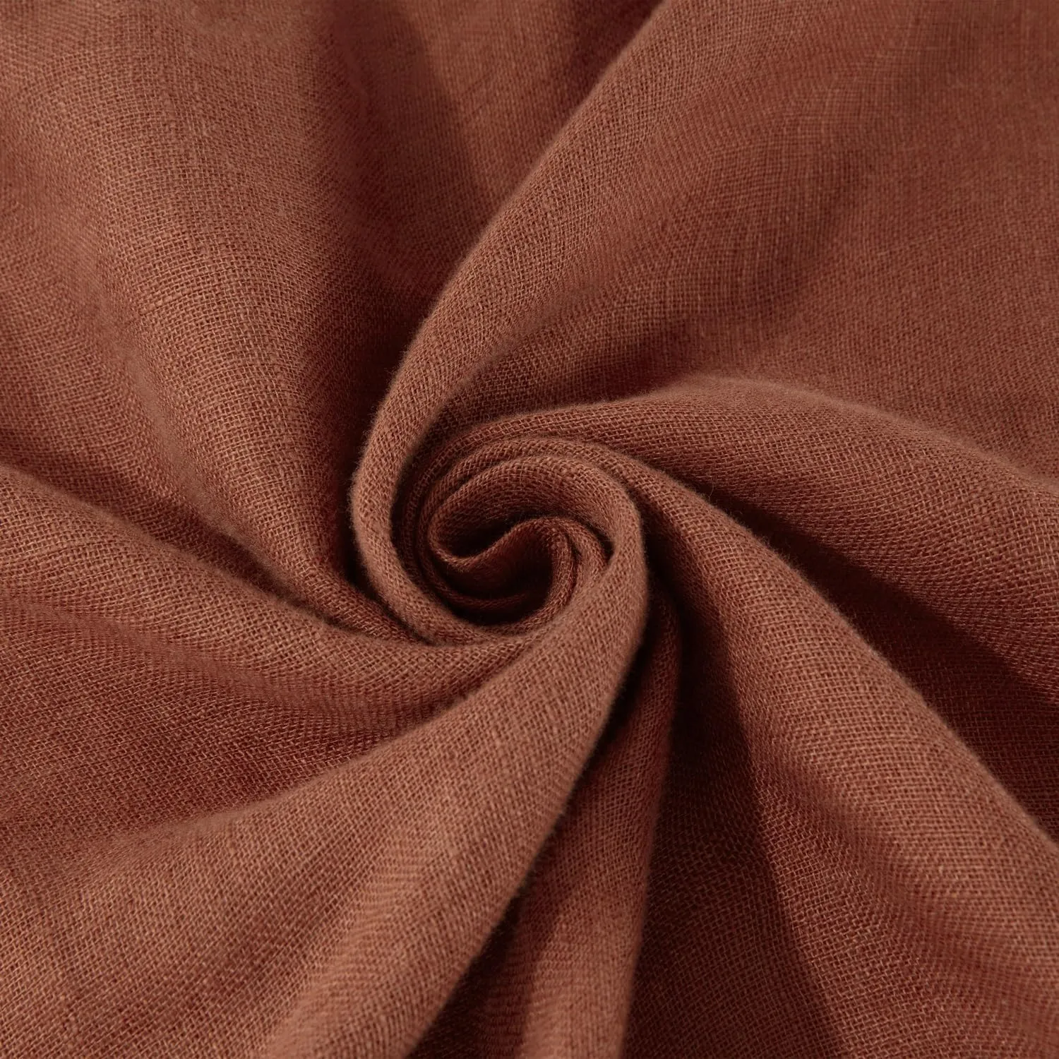Chezmoi Collection Brussels Belgian Flax Linen Throw Blanket, 50" x 70" - Pre-Washed Super Soft Lightweight Breathable Summer Blanket Sedona Red Color for Living Room Couch & Bed