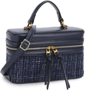 Classic Satchel Crossbody Purse for Women Chic Mini Box Purse, Women Crossbody Shoulder Bag