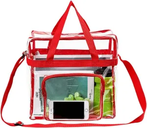 Clear Bag Stadium Approved,Stadium Security Travel & Gym Clear Tote Bags,12"x 6"x12"