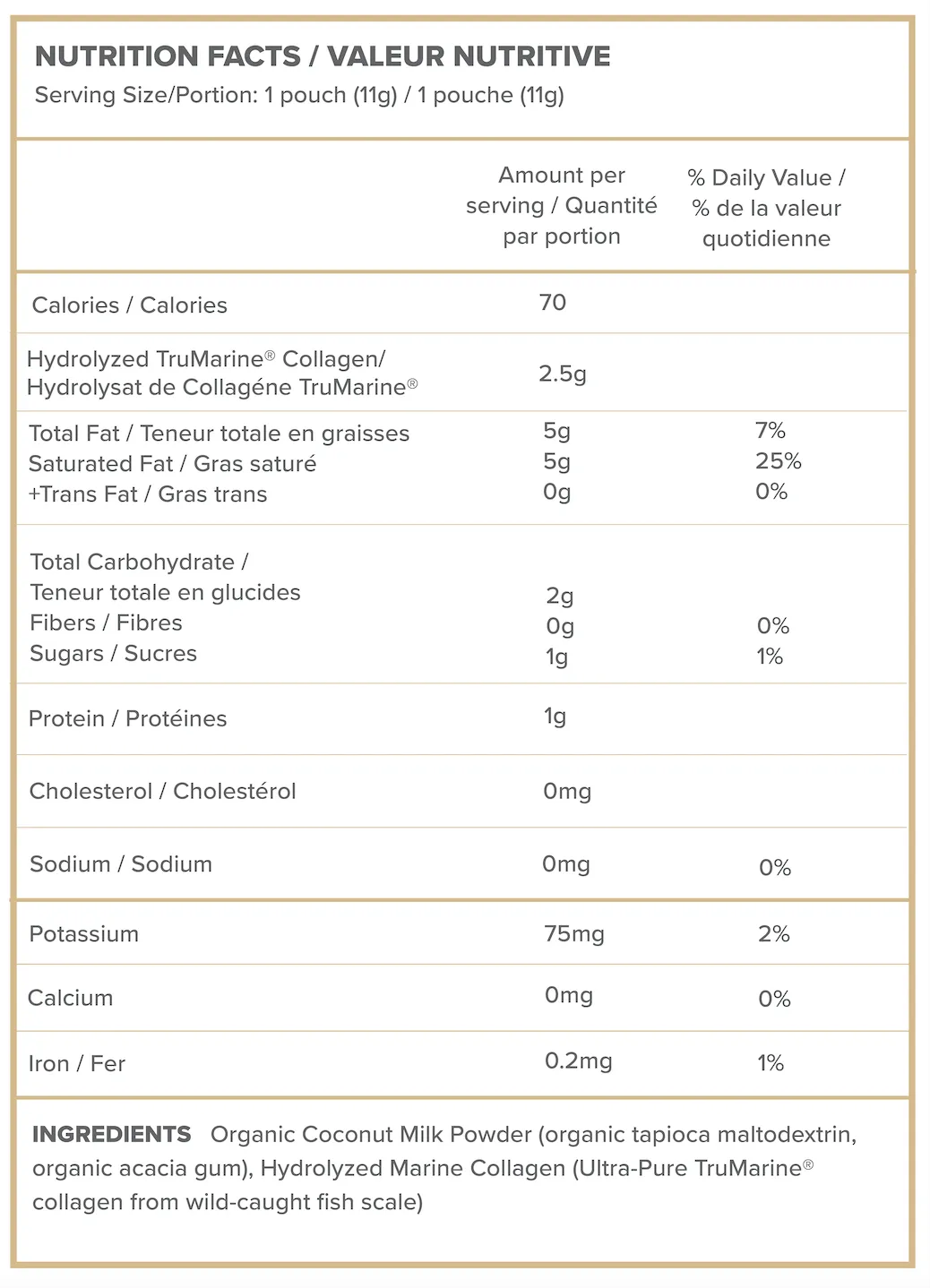 Coconut Creamer   TruMarine® Collagen Sample