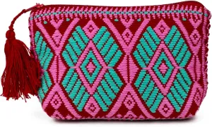 Coin Pouch: 100% Cotton Coin Purse for Women | Cute Change Purse with Vibrant Colors | Small Zipper Pouch Handmade by Mexican Artisans | Wallet Purse for Women