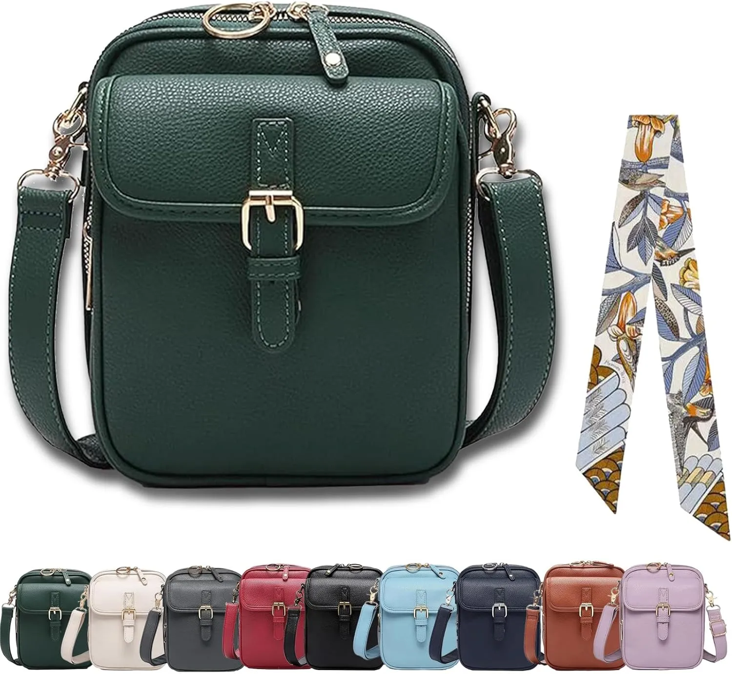 Collaboraten1 Crossbody Leather Bag, Urvashi Crossbody Leather Bag with built in wallet, Vintage Messenger Bag
