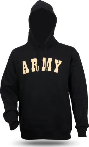College Sports Team Unisex Sweatshirt Hoodie, Army Black, 3XL