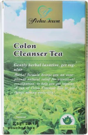 Colon Cleanser Tea, Herbal Laxative Tea, Relieve Constipation and Body Detox, Supports Healthy Gut and Digestion, 20 Tea Bags