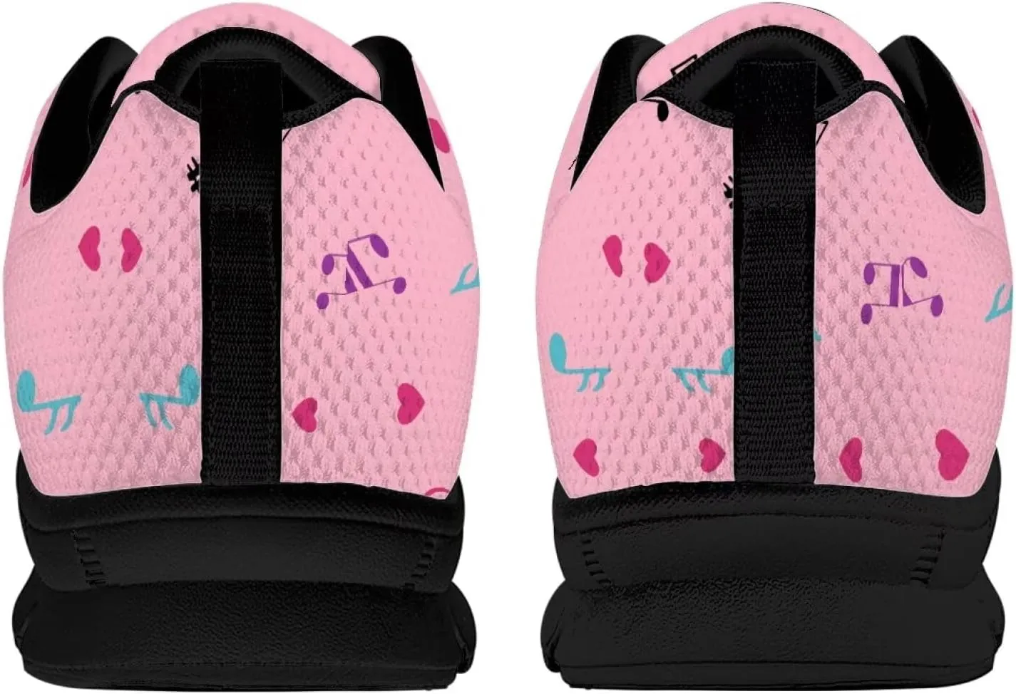Coloranimal Road Running Sneakers for Unisex Women Men Lace-up Athletic Trainers Footwear