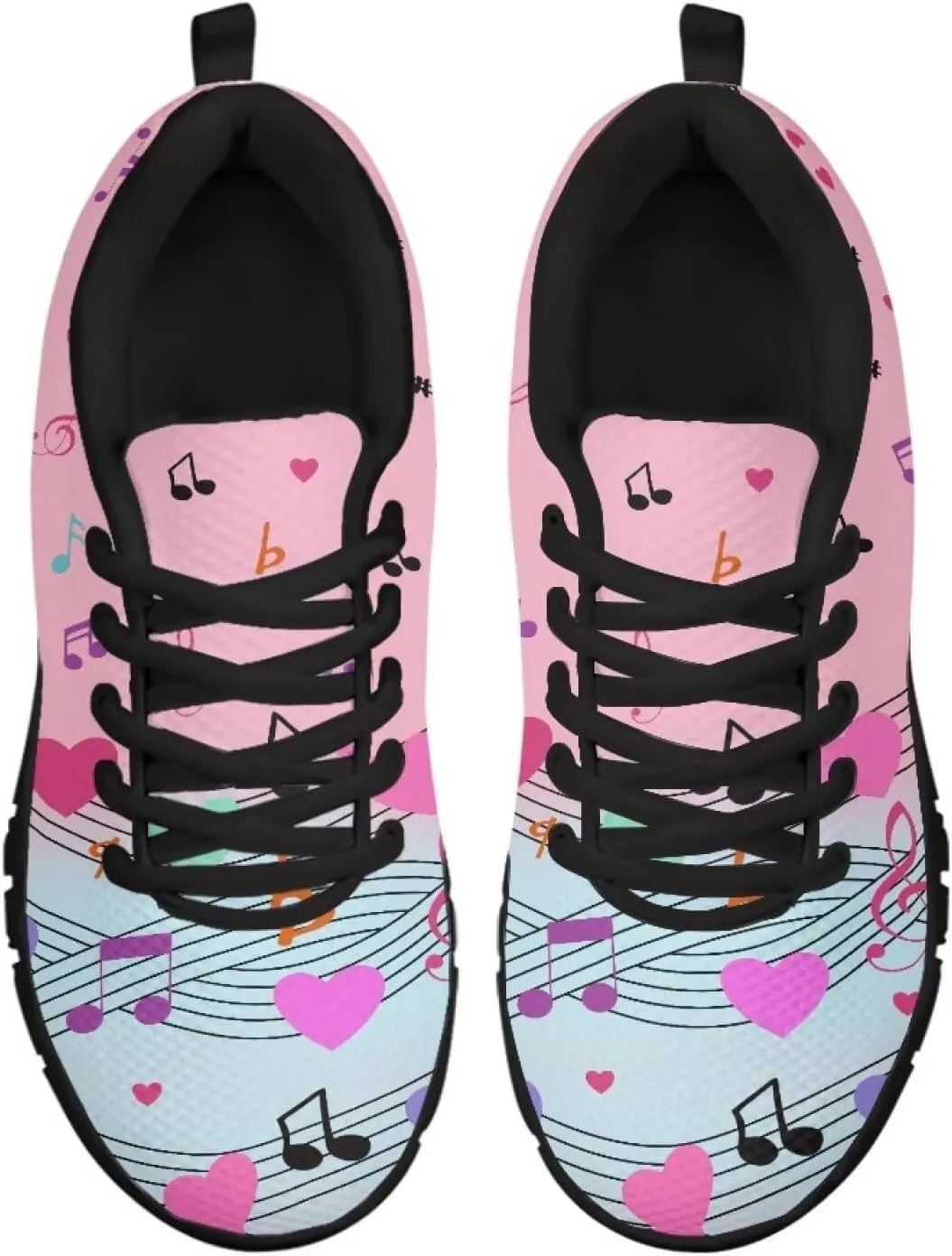 Coloranimal Road Running Sneakers for Unisex Women Men Lace-up Athletic Trainers Footwear