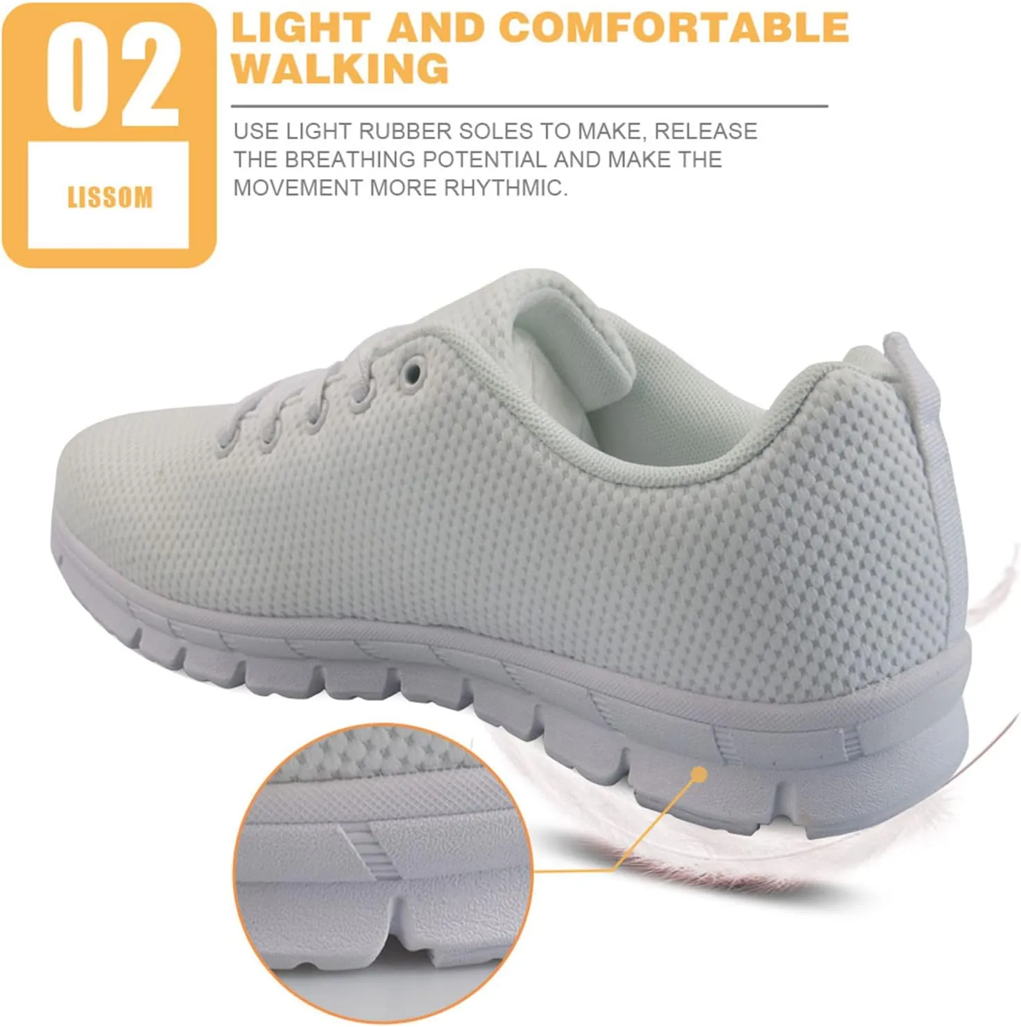 Coloranimal Road Running Sneakers for Unisex Women Men Lace-up Athletic Trainers Footwear