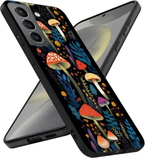 Compatible with Samsung Galaxy S24 Case, Nature Plant Mushroom Forest Design Soft TPU Full Body Protection Cover Case Gift for Women Men