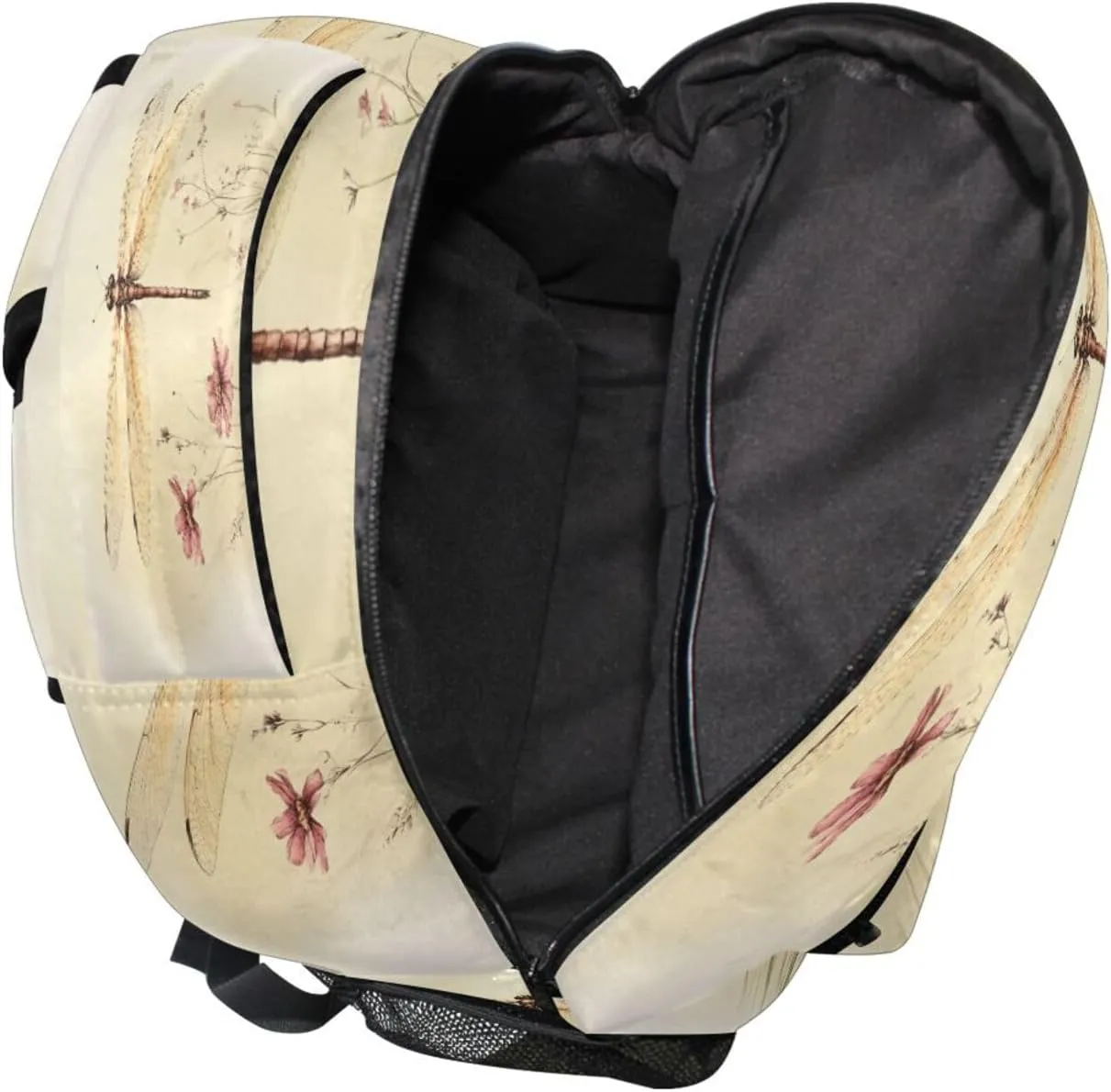 Cool Backpacks for Teacher Nurse Fashion College School Computer Bag with Chest Strap Gift Men & Women Sweet Dragonfly Brown