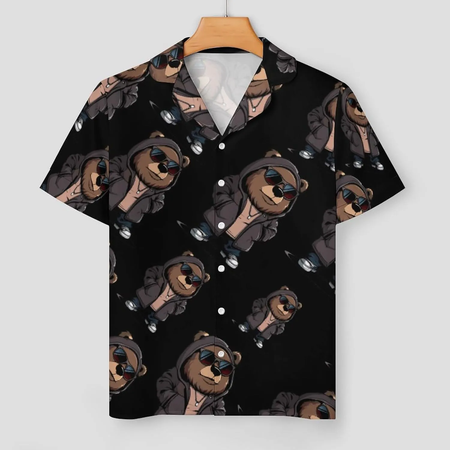 Cool Bear Women's Satin Pajama Set Short Sleeve Button Down Sleepwear Loungewear Pj Set