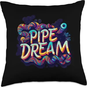 Cool colorful Pipe Dream Speech Costume Throw Pillow