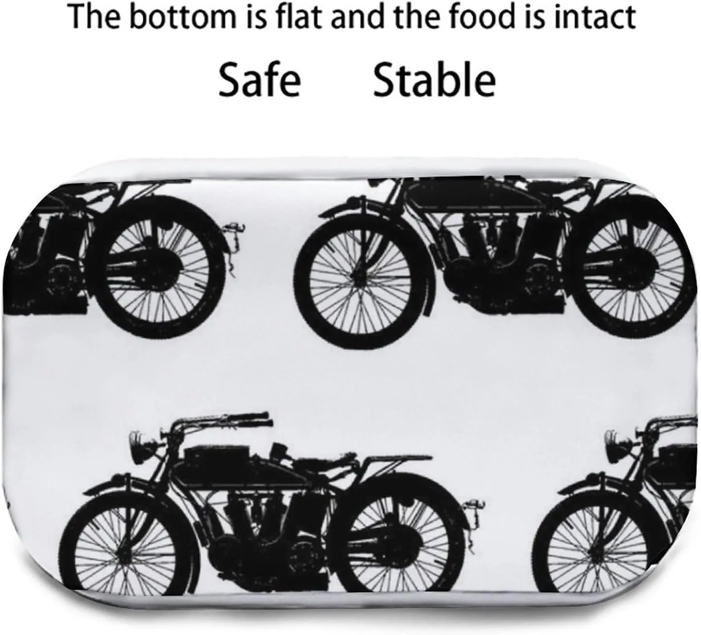Cool Crazy White Black Motorcycle Adjustable Shoulder Strap Insulated And Leak Proof Premium Lunch Bag Unisex