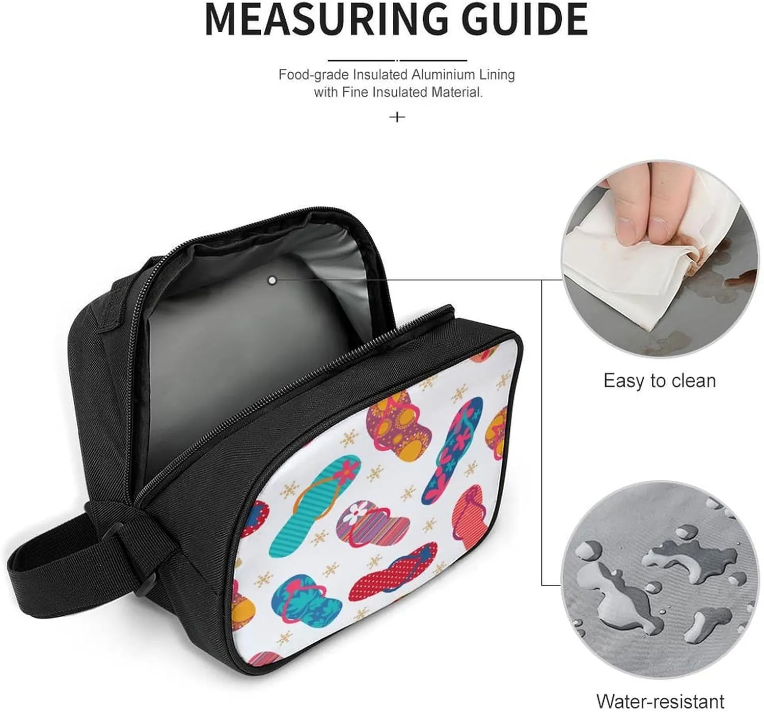 Cool Flip Flops Slippers Durable And Sturdy Small Lunch Bag