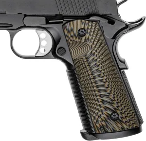 Cool Hand 1911 G10 Grips, Gun Grips Screws Included, Magwell Cut, Full Size (Government/Commander), Sunburst Texture, Ambi Safety Cut, Mag Release