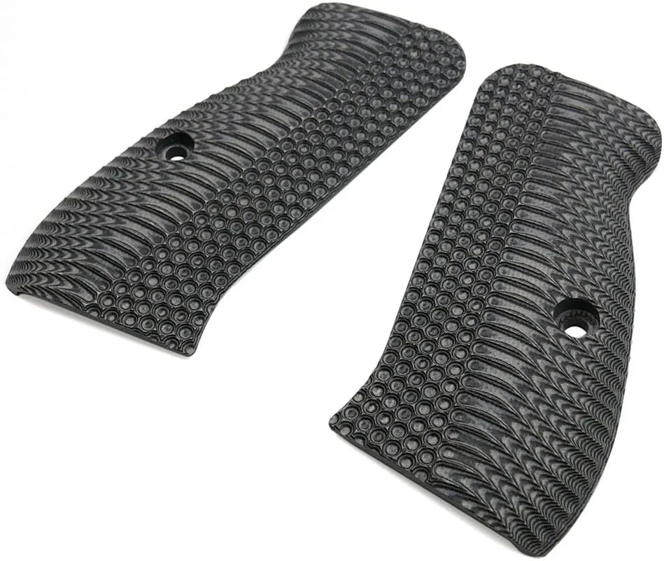 Cool Hand G10 Grips for CZ 75/85 Compact, CZ P-01, P100, C100, Tristar T100, CZ PCR, CZ 75 D, Black Gun Grips Screws Included, Aggressive OPS Texture
