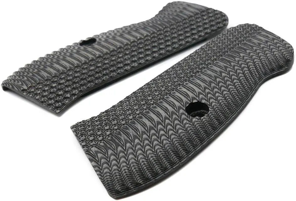 Cool Hand G10 Grips for CZ 75/85 Compact, CZ P-01, P100, C100, Tristar T100, CZ PCR, CZ 75 D, Black Gun Grips Screws Included, Aggressive OPS Texture