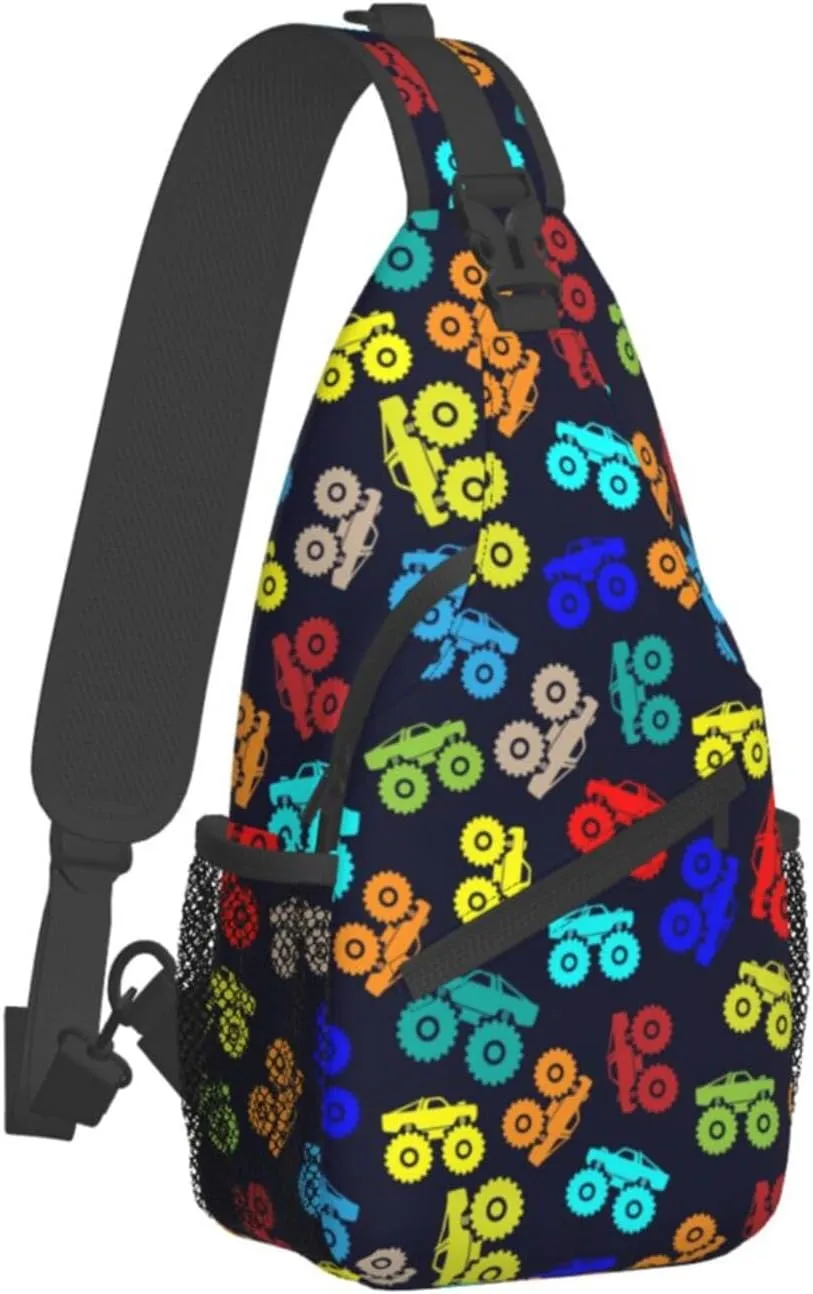 Cool Trucks Sling Backpack Chest Bag Crossbody Shoulder Bag Gym Cycling Travel Hiking Daypack For Men Women