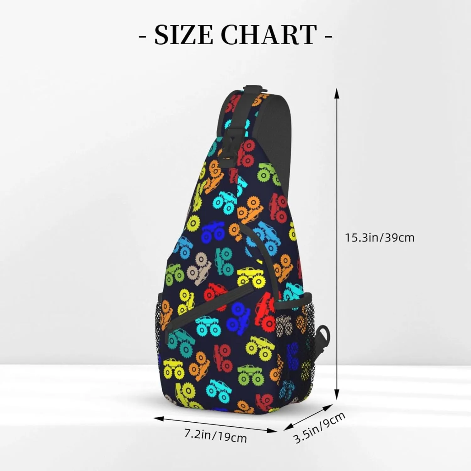 Cool Trucks Sling Backpack Chest Bag Crossbody Shoulder Bag Gym Cycling Travel Hiking Daypack For Men Women