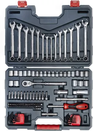Crescent 128 Piece 3/8" Drive 12 Point Standard SAE/Metric Mechanics Tool Set - CTK128C